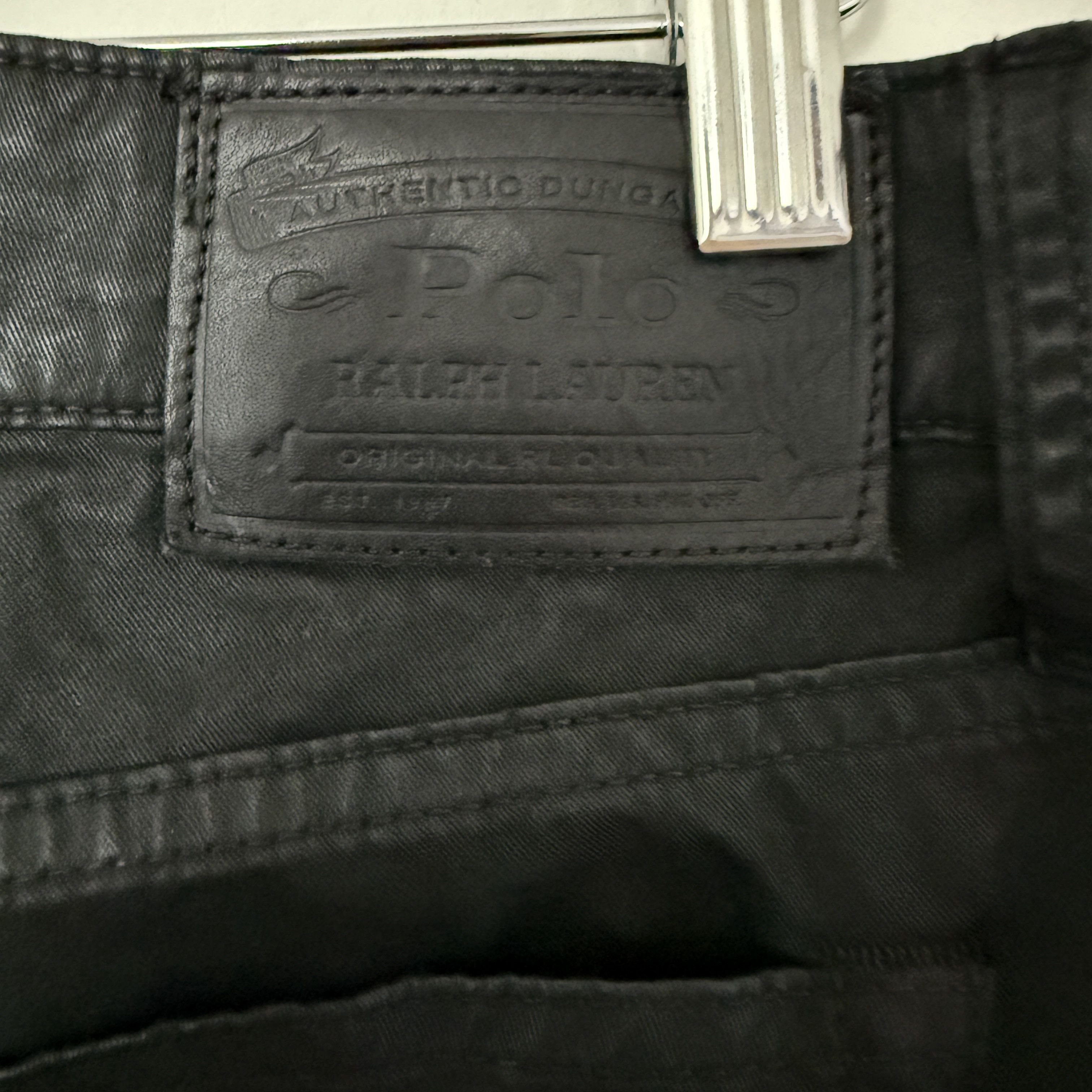 Polo Ralph Lauren Polo Ralph Lauren Coated Moto Biker Slim Skinny Black Label Size 29" - 5 Thumbnail