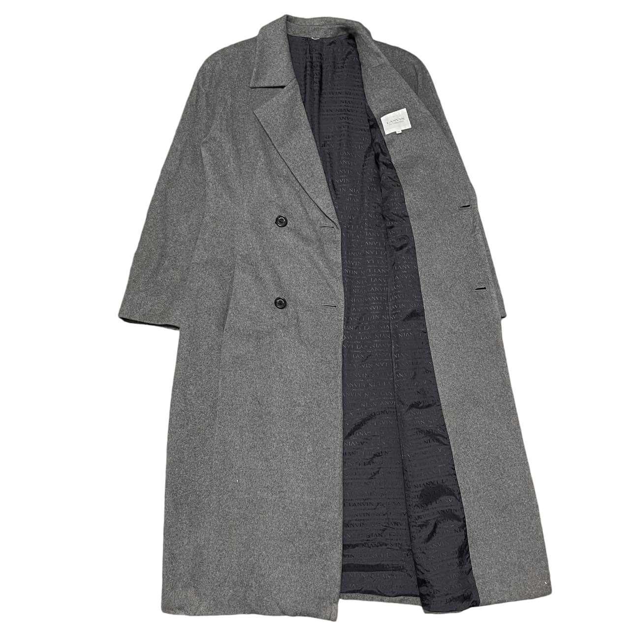 Lanvin Vintage Lanvin La Collection Cashmere Long Coat Monogram Size US M / EU 48-50 / 2 - 1 Thumbnail