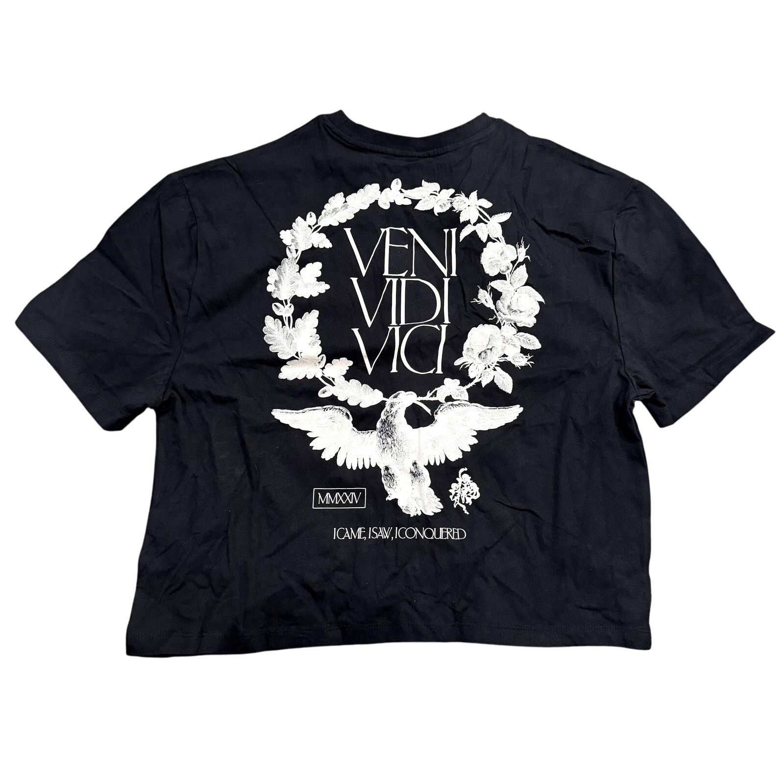 Asos ASOS Design Veni Vidi Vici Graphic Boxy Crop T-Shirt, Size M Size M / US 6-8 / IT 42-44 - 1 Thumbnail