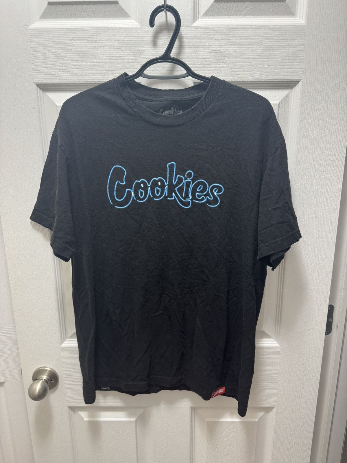 Cookies Cookies Skateboarding Black Shirt Blue Neon Logo Vintage Size US L / EU 52-54 / 3 - 1 Thumbnail