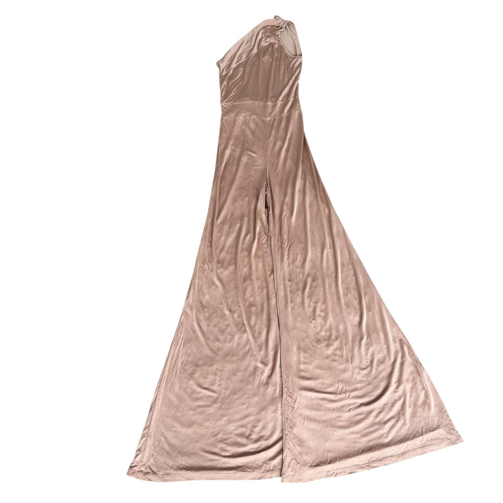 ALEXIS Alexis Tan One Shoulder Jumpsuit Sz M Size 30" / US 8 / IT 44 - 1 Thumbnail
