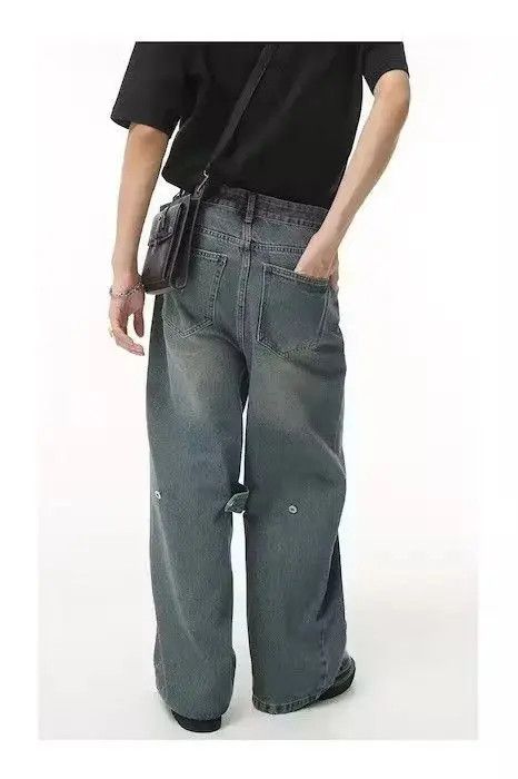 Japanese Brand × Jean × Vintage Spliced Baggy jeans Size US 30 / EU 46 - 3 Thumbnail