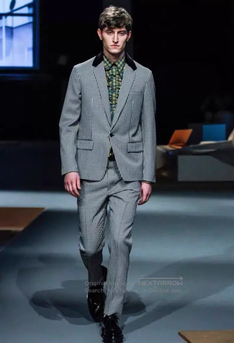 Prada Prada Houndstooth Check Mohair and Wool Blend Casual Trous Size US 34 / EU 50 - 1 Thumbnail