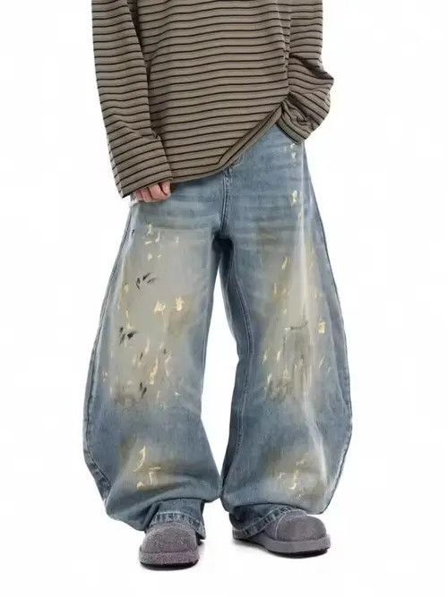 Japanese Brand Kurumi x Maria Washed baggy ripped jeans Size US 34 / EU 50 - 8 Thumbnail