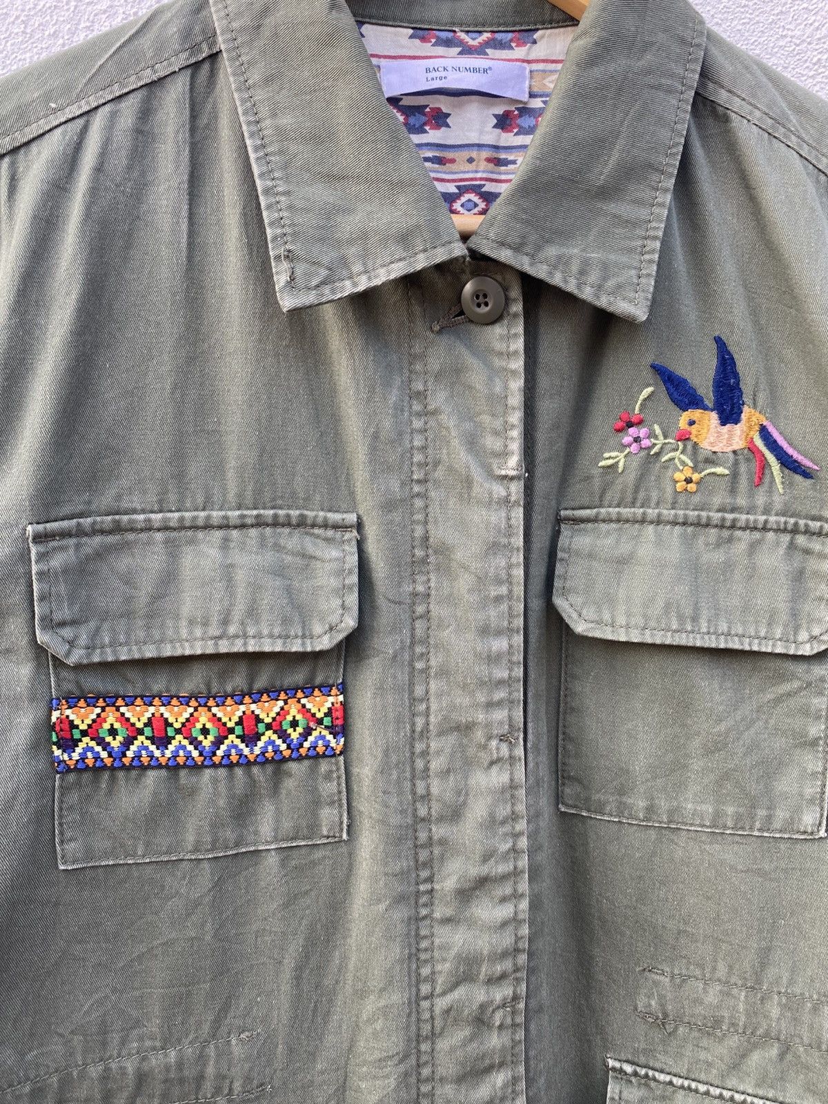 Other Back number army / military embroidery uniform jacket Size US L / EU 52-54 / 3 - 9 Thumbnail