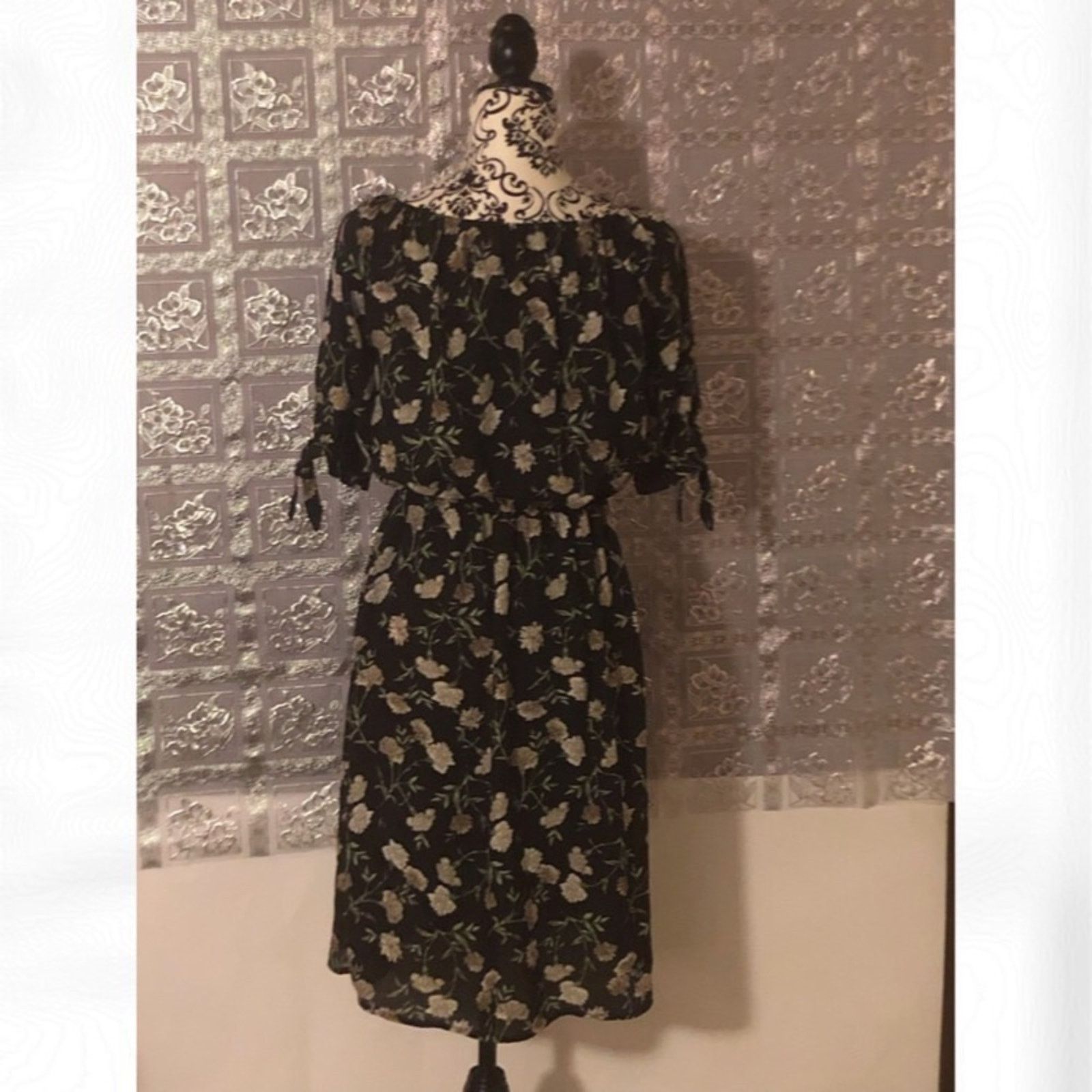 Other Candalite Floral Short Sleeve Tie Sleeve Dress Size M / US 6-8 / IT 42-44 - 5 Thumbnail