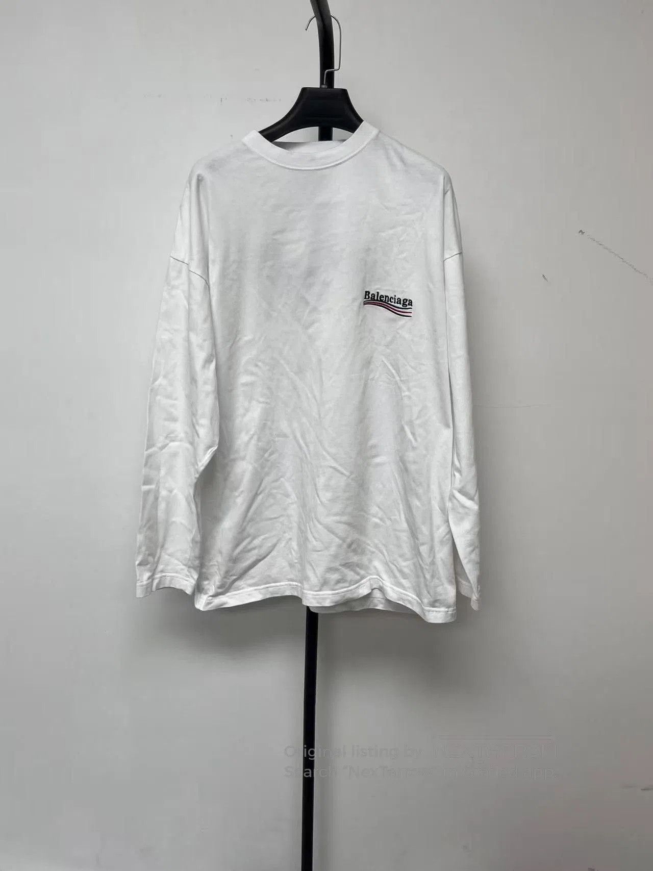 Balenciaga Balenciaga Logo Embroidered Cotton Crewneck T-Shirt. Size US S / EU 44-46 / 1 - 1 Thumbnail