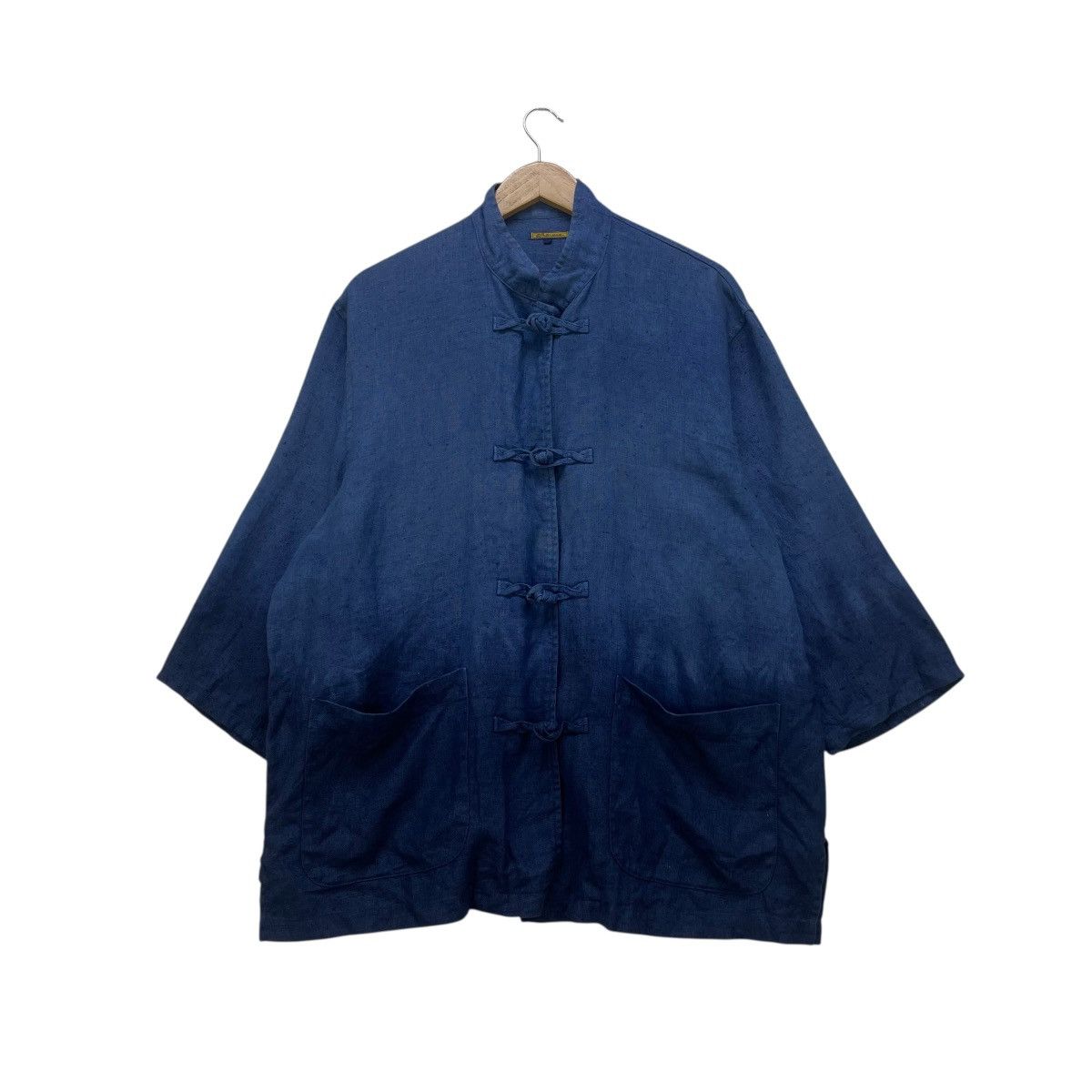 Blue Blue Japan 💥Vintage Japanese Brand Chinese Button Faded Indigo Jacket Size US M / EU 48-50 / 2 - 1 Thumbnail