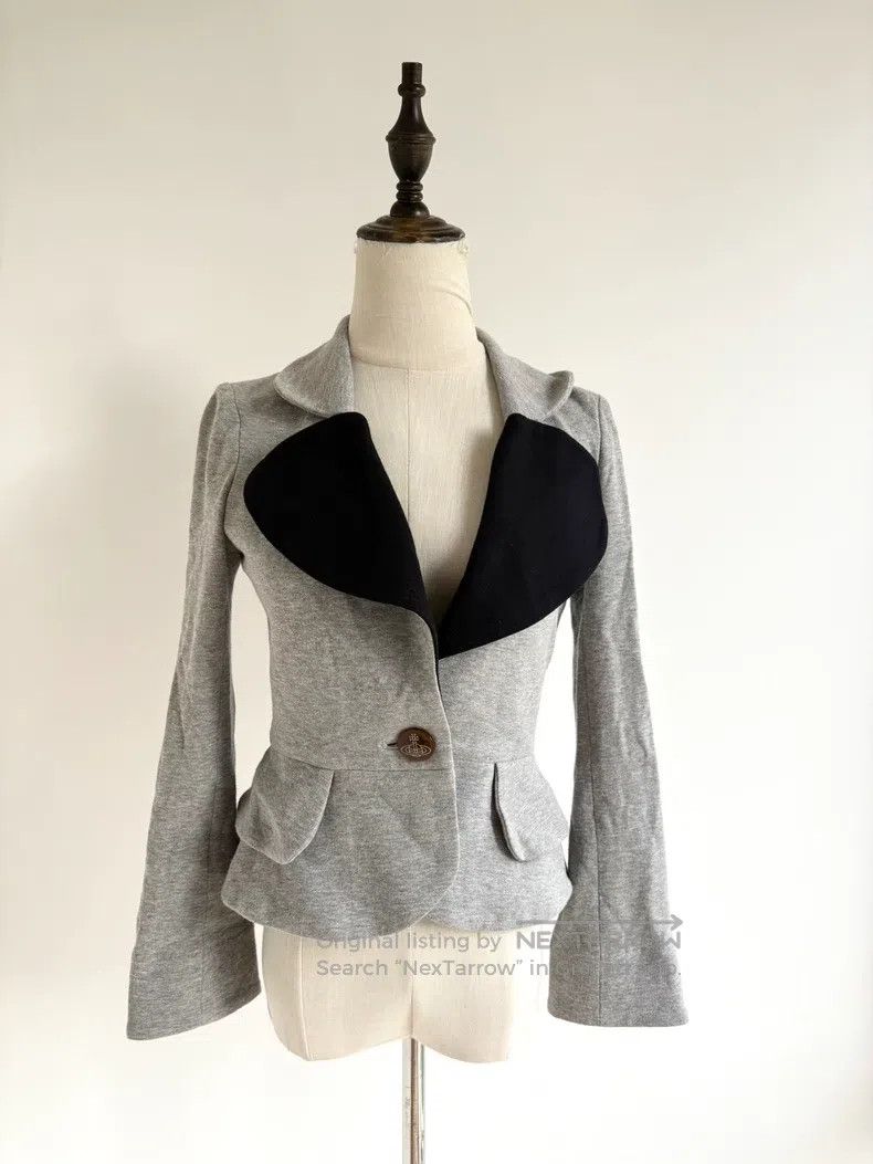 Vivienne Westwood Mid-age gray love collar cotton suit