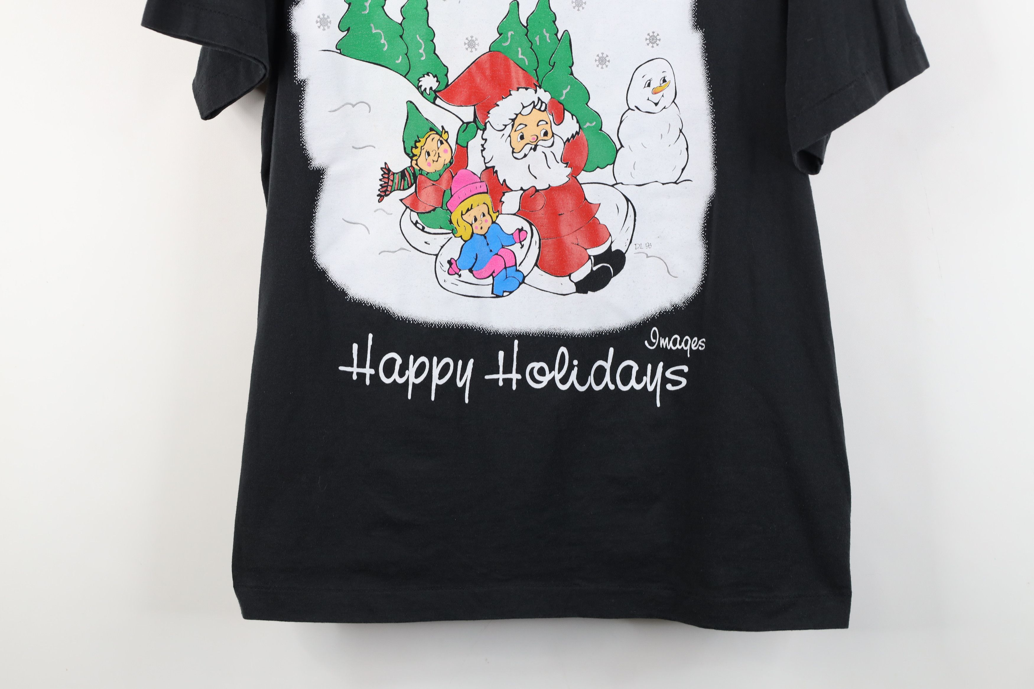 Vintage Vintage 90s Christmas Holidays Santa Claus T-Shirt Black USA Size US XL / EU 56 / 4 - 3 Thumbnail