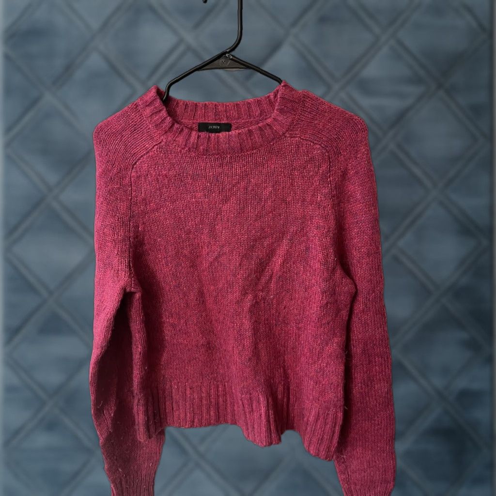 J.Crew J. Crew sz Small Alpaca-Blend Pink Fuchsia Crewneck Sweater AR942 Women Size S / US 4 / IT 40 - 1 Thumbnail