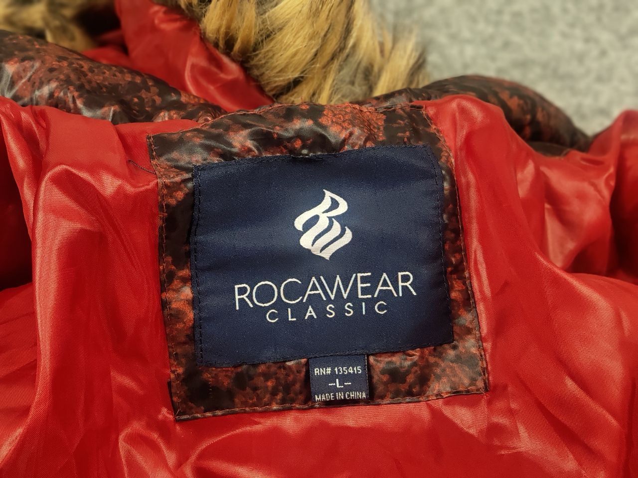 Rocawear Vintage Rocawear Y2K Style red pattern Fur Hoodie Jacket LGB Size L / US 10 / IT 46 - 18 Thumbnail