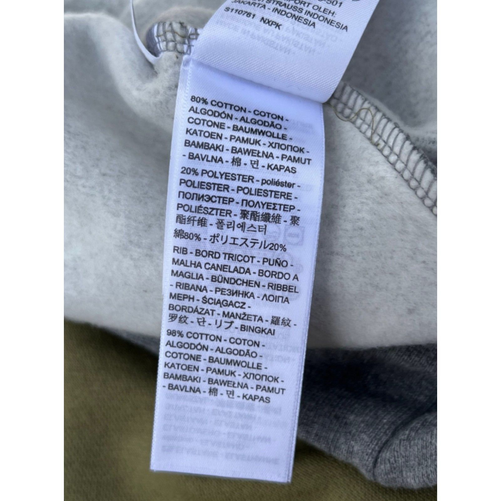 Levi's Levi's - Men's Long Sleeve Hoodie - Olive Green/Grey - Mediu Size US M / EU 48-50 / 2 - 10 Thumbnail