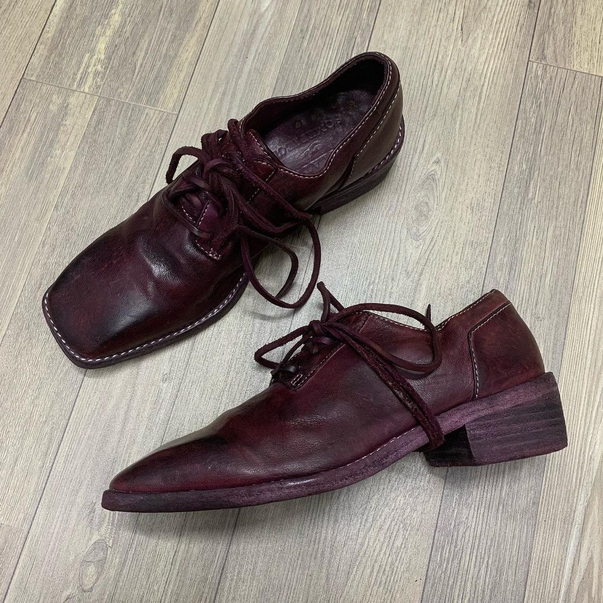 image of Ateliersomepiece X Afflatus3 Square Toe Derby Shoes in Purple, Women's (Size 6)