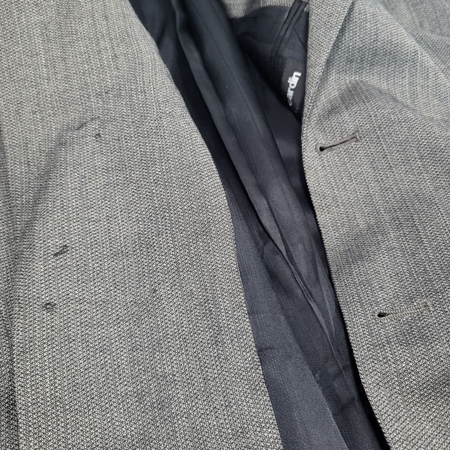 Pierre Cardin VINTAGE Pierre Cardin Grey 2 Button Ventless Notch Blazer Sport Coat Suit Jacket USA 42L Size 42R - 4 Thumbnail