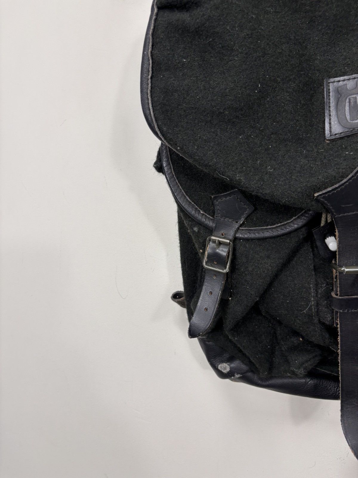 Other Vintage 1980s Husqvarna Motorcycle Backpack Wool Leather Size ONE SIZE - 4 Thumbnail