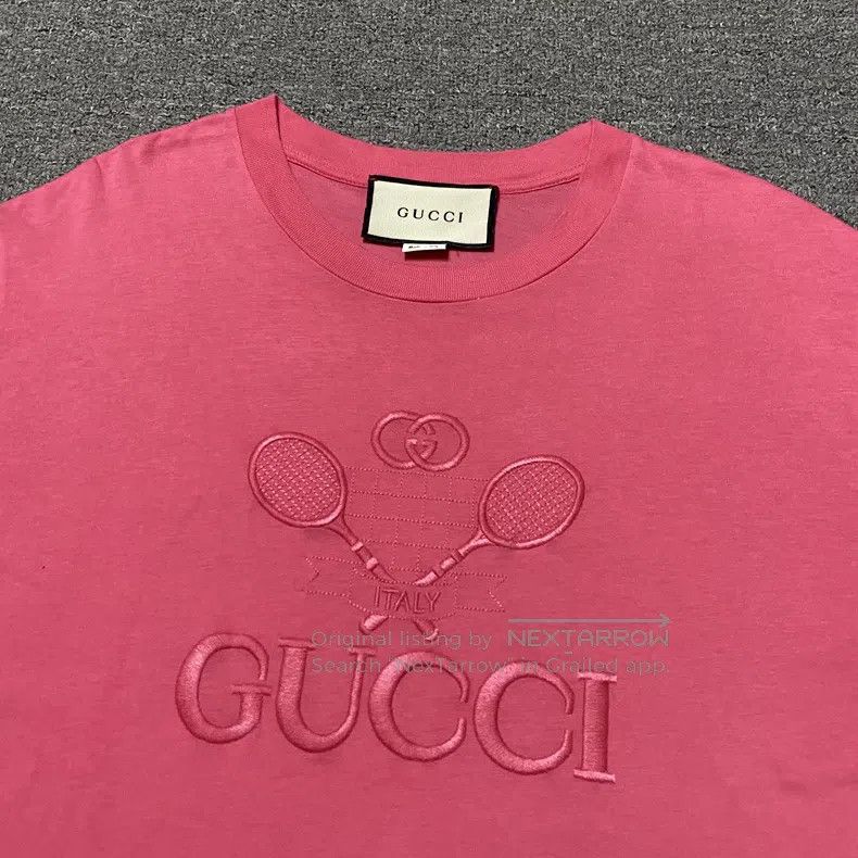 Gucci Gucci Tennis racket embroidered short sleeves Size S / US 4 / IT 40 - 3 Thumbnail