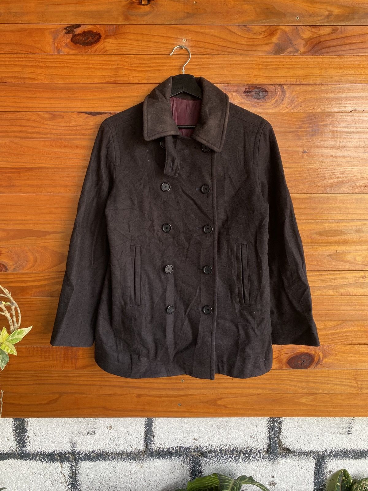 Lacoste Lacoste Double-Breasted Wool Peacoat Black Classic Tailored Size US M / EU 48-50 / 2 - 3 Thumbnail