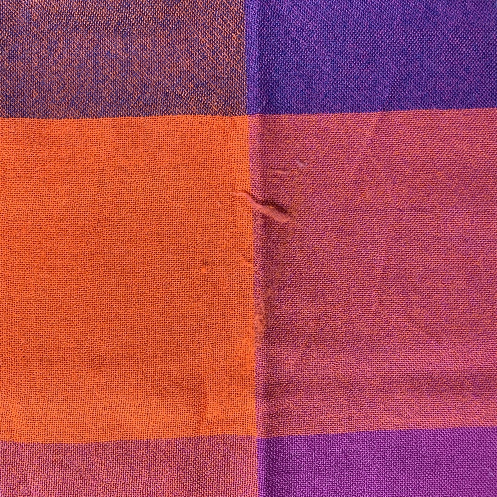 Other NO BRAND Blue Orange & Red Window Pane Scarves Size ONE SIZE - 4 Thumbnail