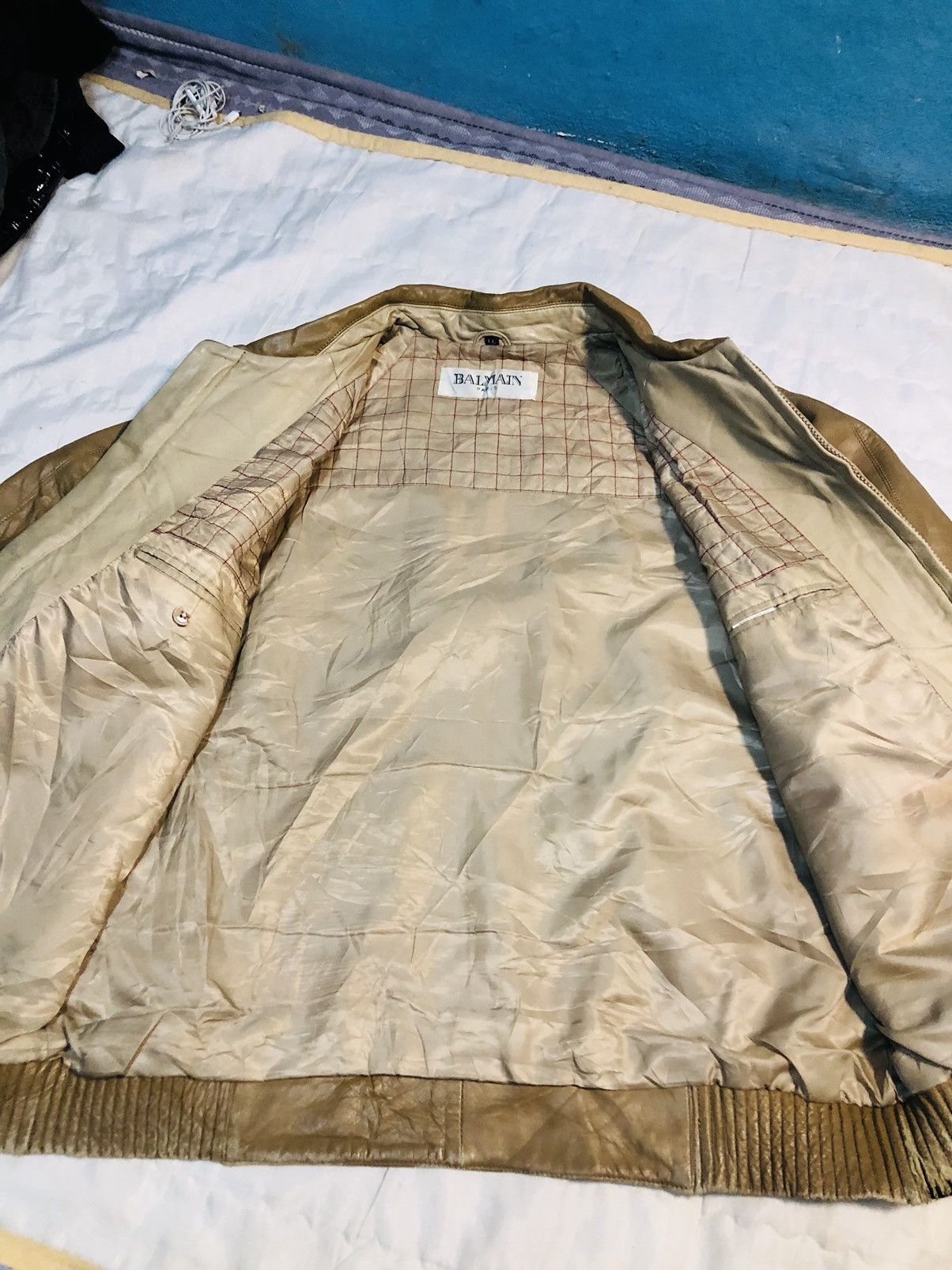 Balmain × Vintage Balmain Leather Jacket Zippered (11) Size US XXL / EU 58 / 5 - 9 Thumbnail