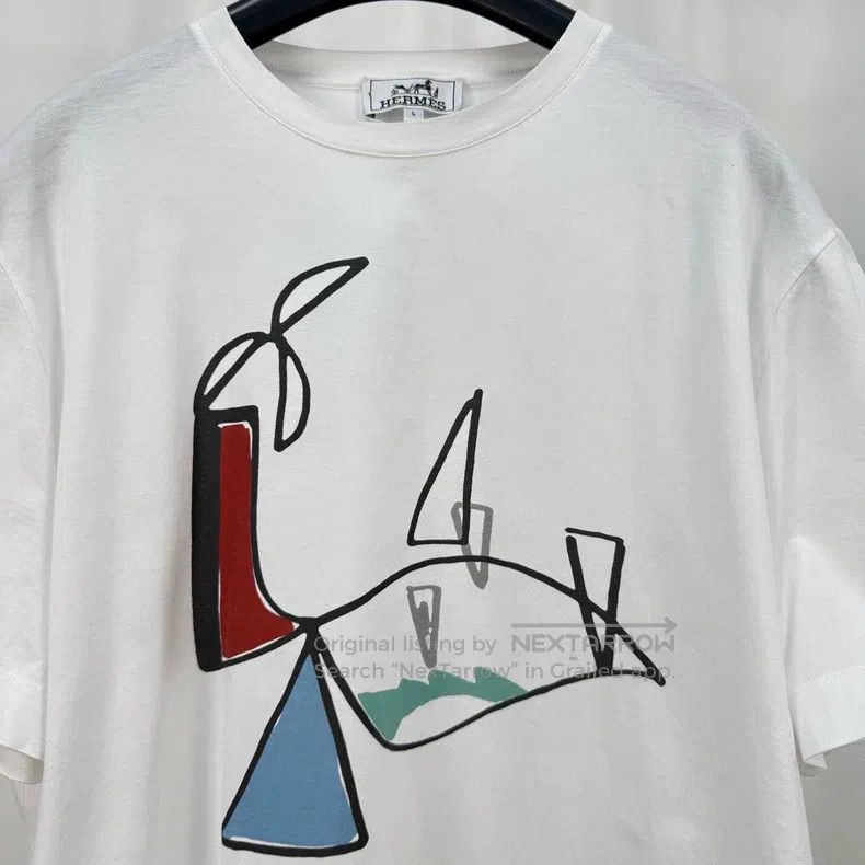Hermes Hermes Graffiti print short sleeve Size L / US 10 / IT 46 - 3 Thumbnail
