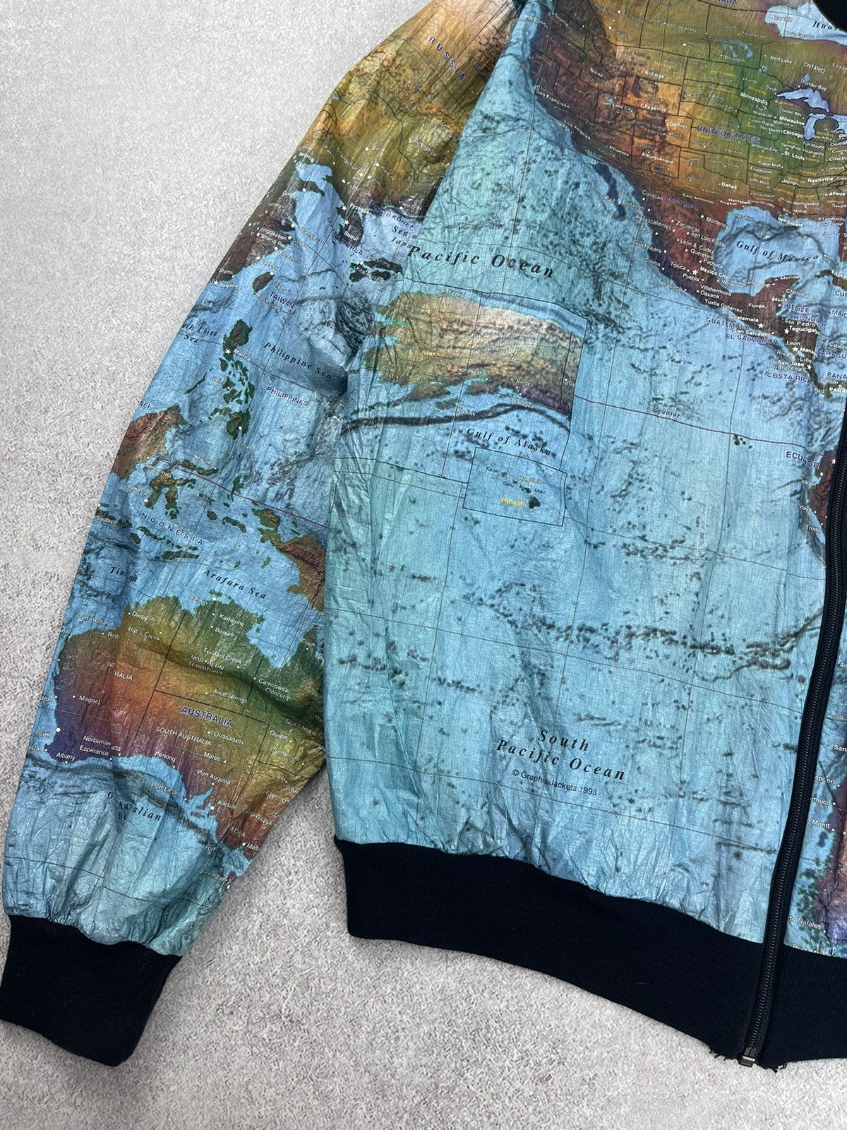 Vintage Vintage1998 World Map All Over Print Jacket Kurt Cobain Size US XL / EU 56 / 4 - 3 Thumbnail