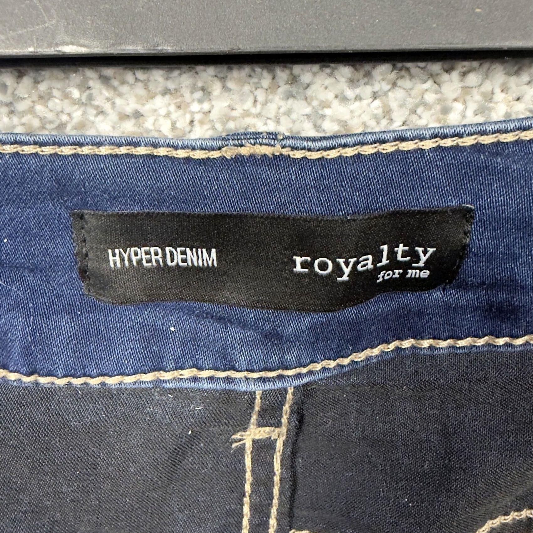 Vintage Royalty For Me Skinny Jeans Plus Size 2X Blue Stretch Denim Slim Fit Size 40" / US 18 - 7 Thumbnail