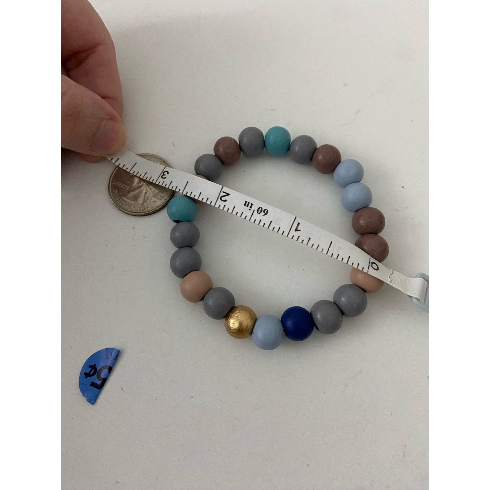Handmade Colorful wood bead bracelet Size ONE SIZE - 4 Thumbnail