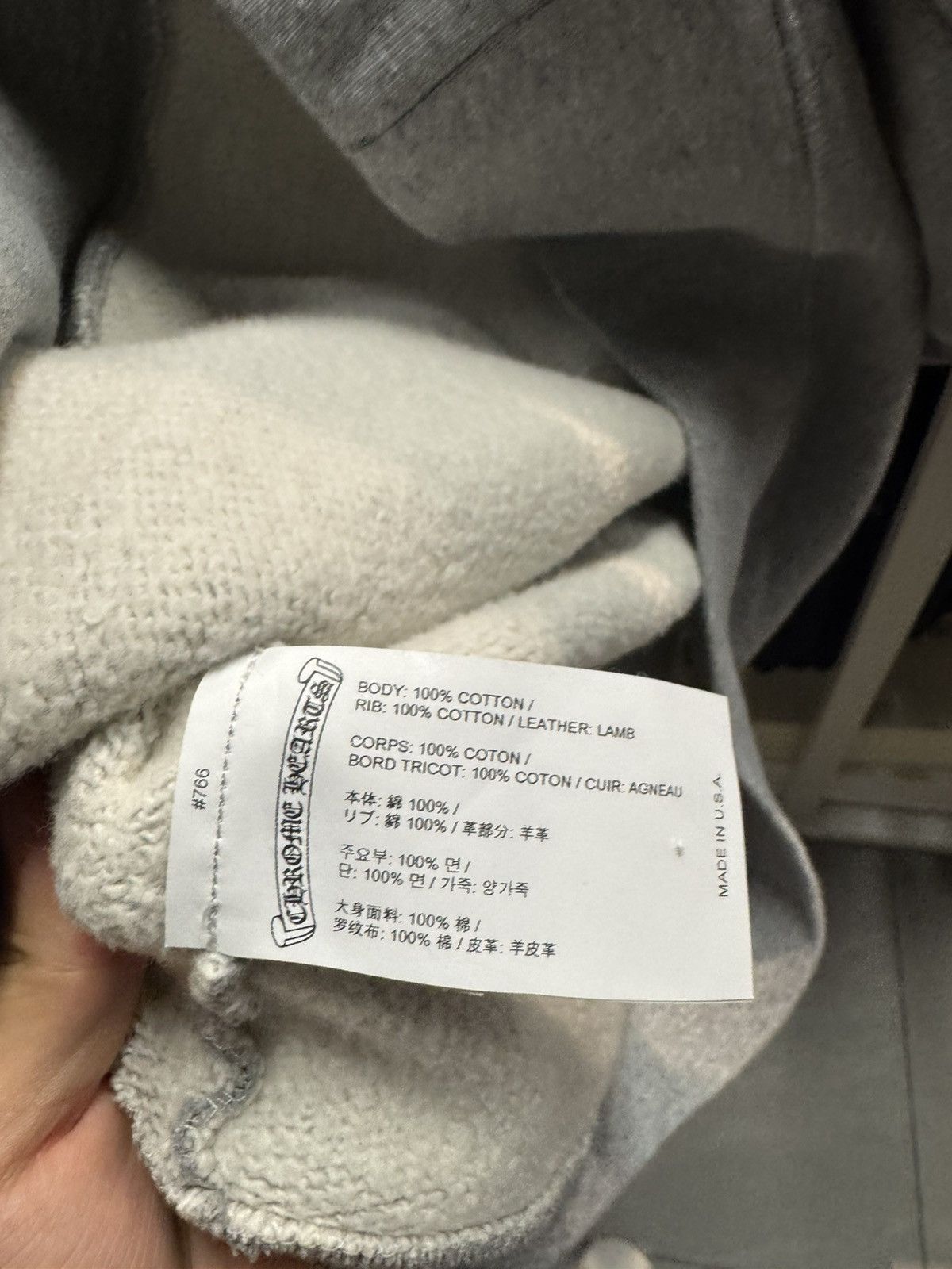 Chrome Hearts Chrome Hearts Grey Cross patch Hoodie with silver studs Size L / US 10 / IT 46 - 9 Thumbnail