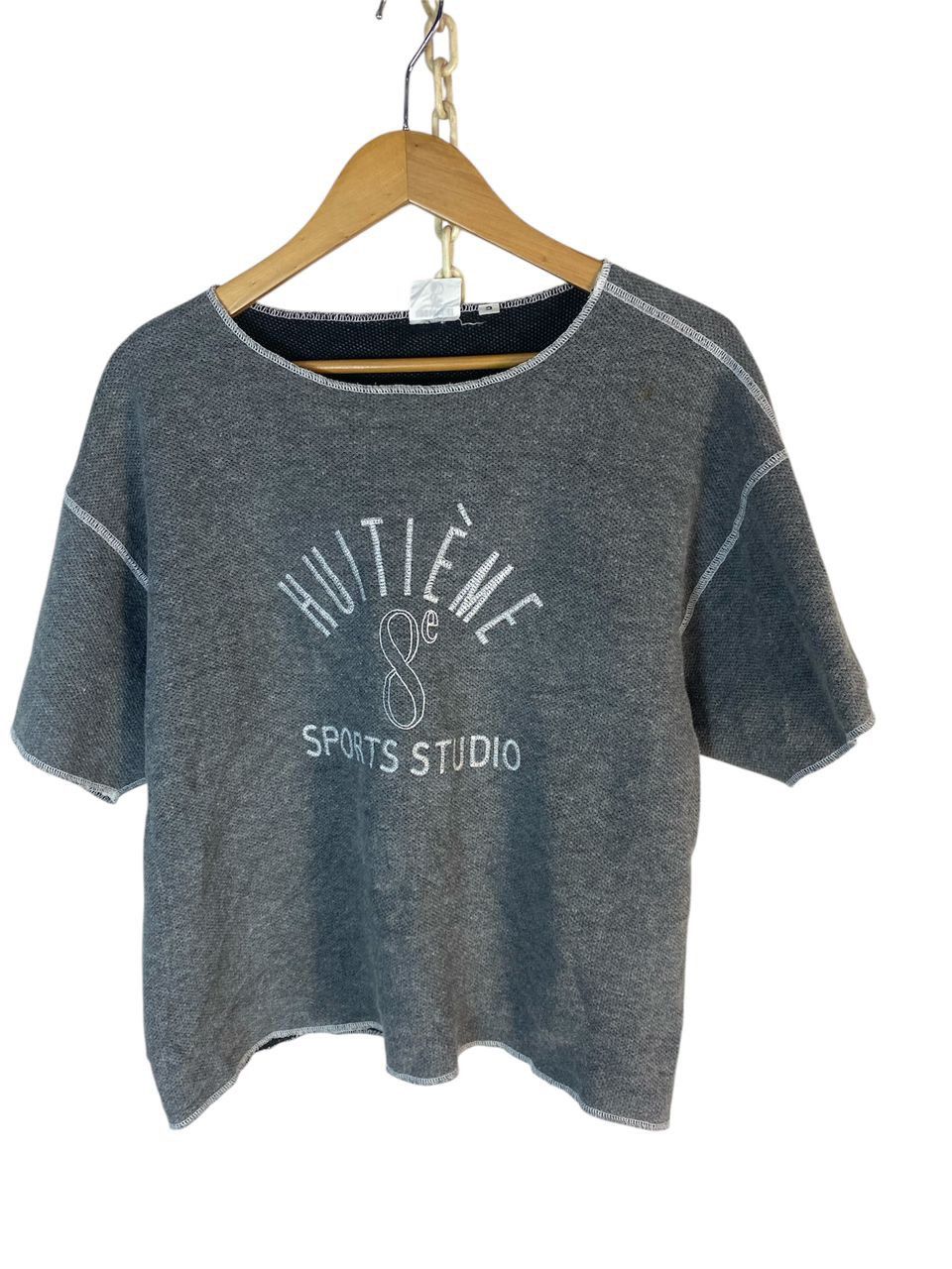 Japanese Brand Huitieme sport studio croptop top tshirt Size L / US 10 / IT 46 - 1 Thumbnail