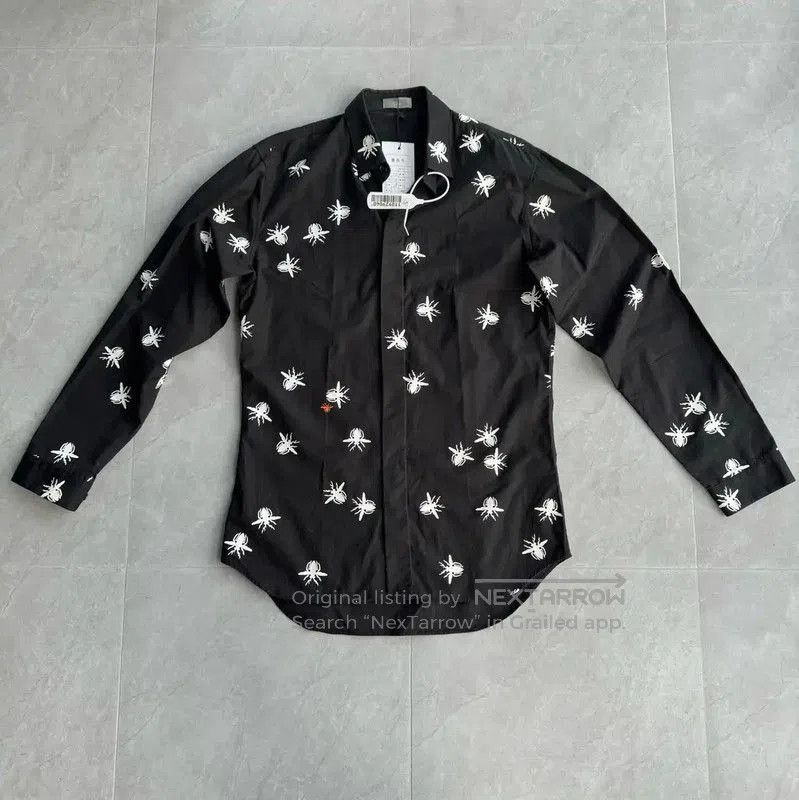 Dior Dior Black Men's Long Sleeve Shirt with Embroidery . Size US S / EU 44-46 / 1 - 1 Thumbnail