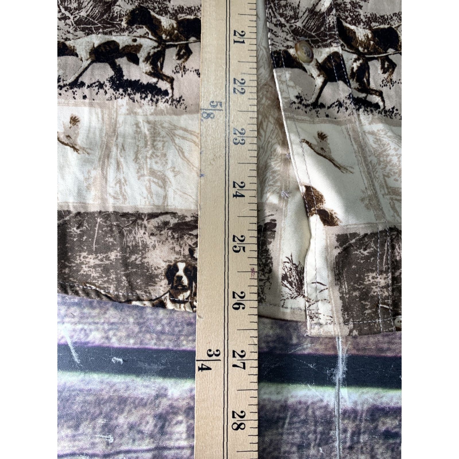 Vintage Bit & Bridle Western Shirt Long Sleeve Size M Dog Bird Hunting Retriever Pointer Button-Up Pockets Brown Men's Regular Collared Size US M / EU 48-50 / 2 - 4 Thumbnail