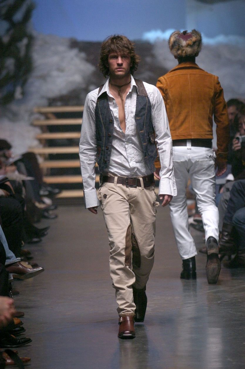 Dsquared2 Dsquared2 F/W 2004 Leather Patch Buckle Back Pants Size US 30 / EU 46 - 2 Thumbnail