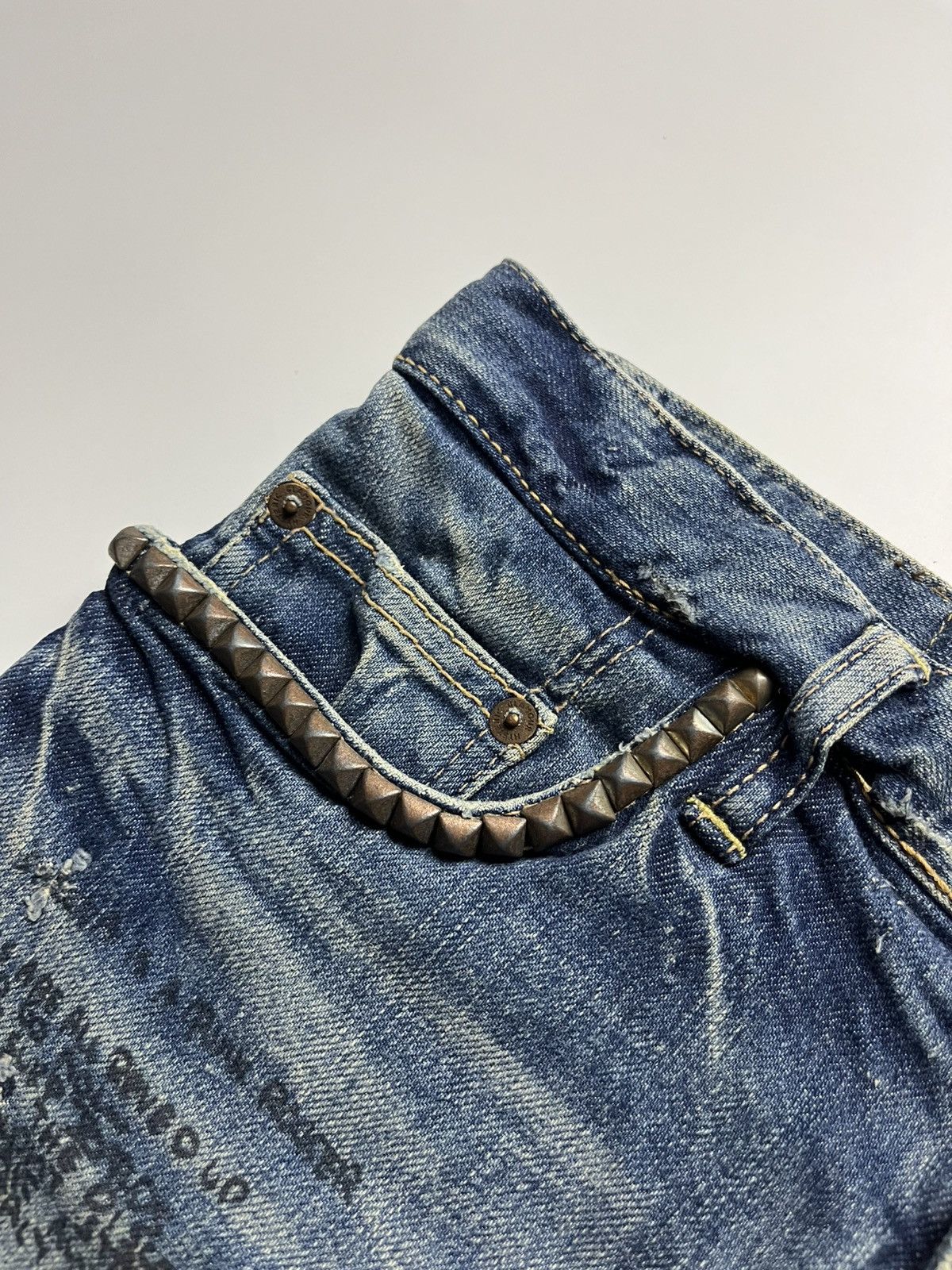 Hysteric Glamour Hysteric Glamour x Ramones Blitzkrieg Bop Studded Mini Skirt Size 29" - 13 Thumbnail