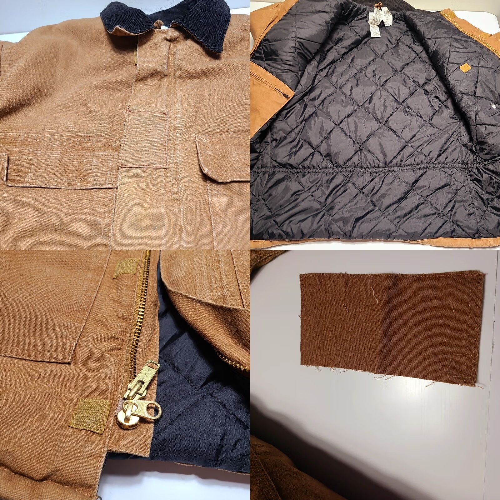 Carhartt VINTAGE Carhartt C26 Coat Quilt Lined Men XL Tall Sandstone Artic Brown Nylon Lined 90s Outdoor USA Classic Embroidered Zip-Hook & Loop Mens Coa t Size US XL / EU 56 / 4 - 8 Thumbnail