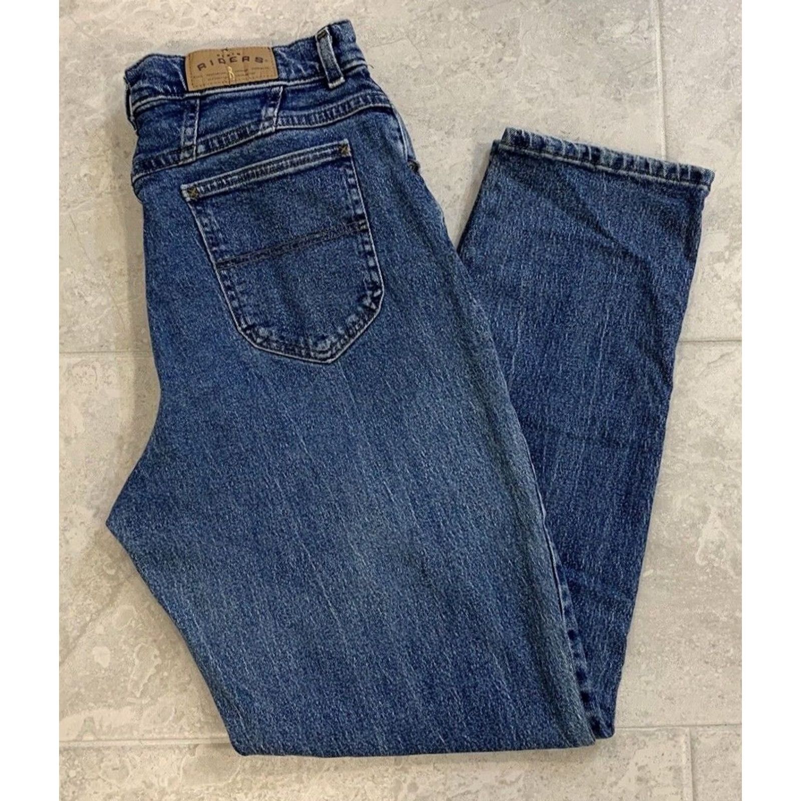 Vintage VINTAGE Riders Jeans Denim Tapered Relaxed Fit 31x30 Women's Blue Jeans Mens Womens Size 32" / US 10 / IT 46 - 2 Thumbnail