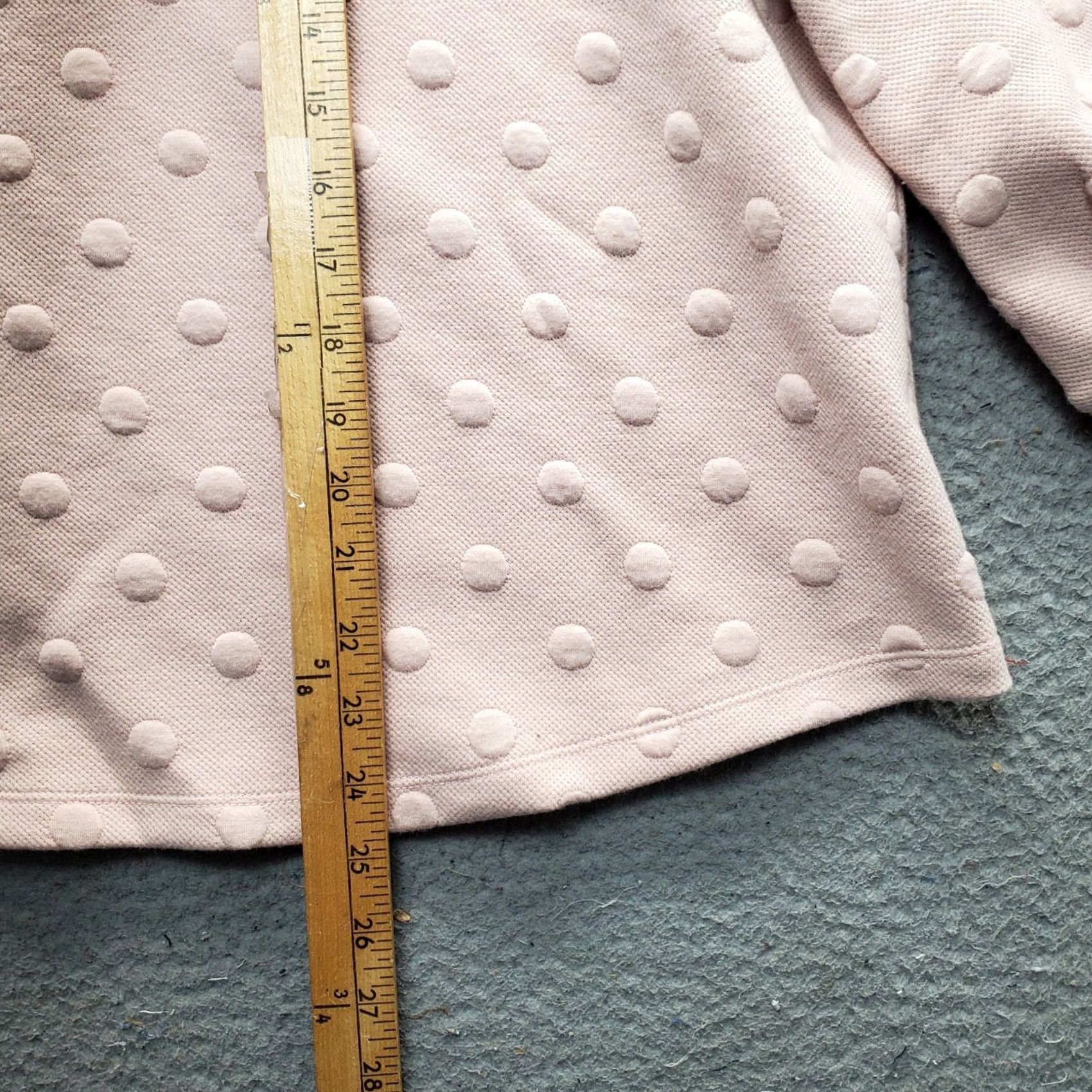 Pinko W5 Sweater Womens XL Pink Knit Raglan Sleeve Polka Dot Quarter Zip Back Size XL / US 12-14 / IT 48-50 - 4 Thumbnail