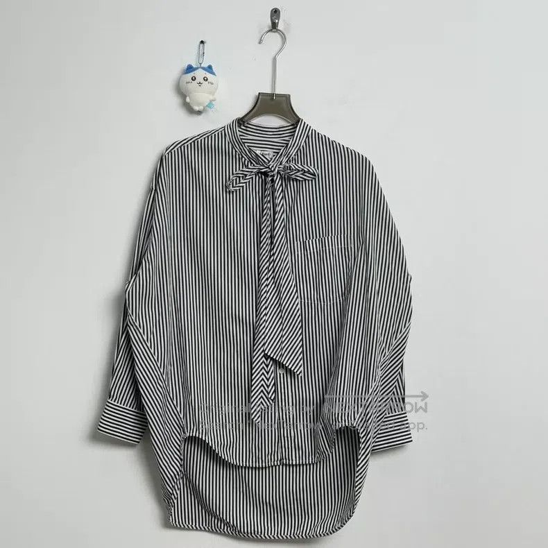 Balenciaga Balenciaga Back Letter Logo Striped Shirt Size 36 Size XS / US 0-2 / IT 36-38 - 1 Thumbnail