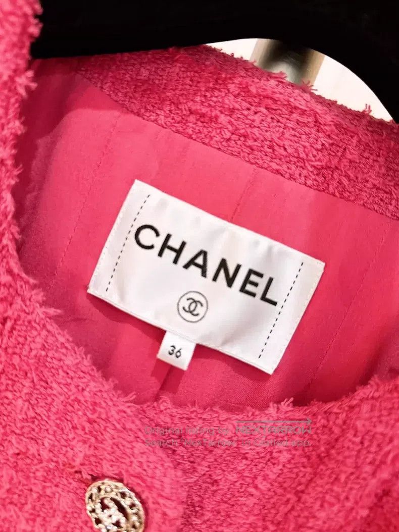 Chanel Chanel Rose-red diamond-buttoned vest jacket Size XS / US 0-2 / IT 36-38 - 7 Thumbnail