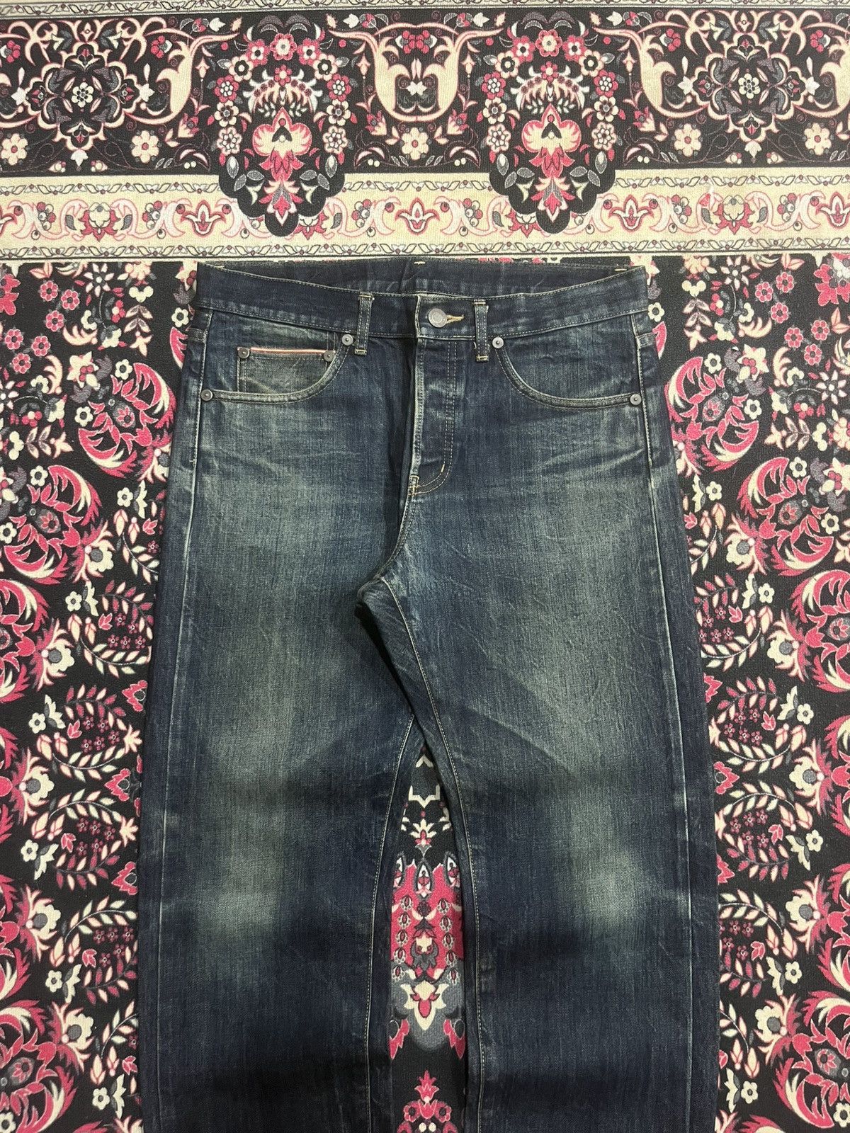 Takeo Kikuchi Vintage Takeo Kikuchi Dark Blue Faded Washed Selvedge Jeans Size US 32 / EU 48 - 3 Thumbnail