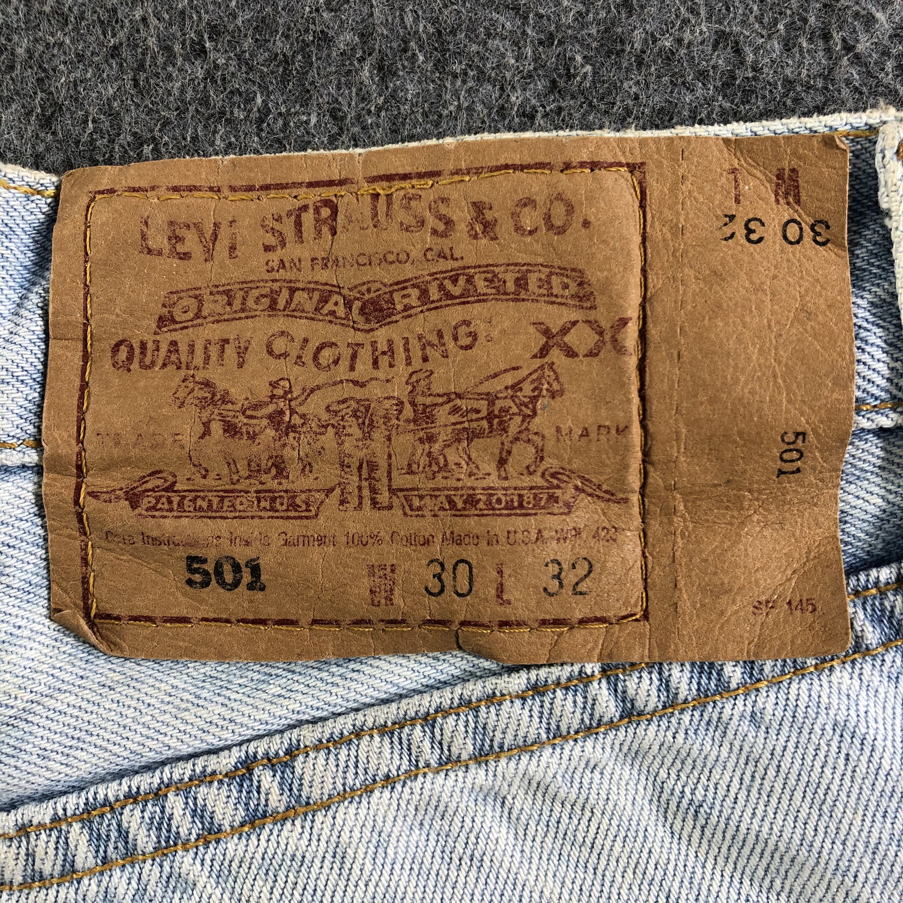 Levi's 90s Vintage Light Wash Levis 501 Jeans-J3008 Size US 30 / EU 46 - 5 Thumbnail