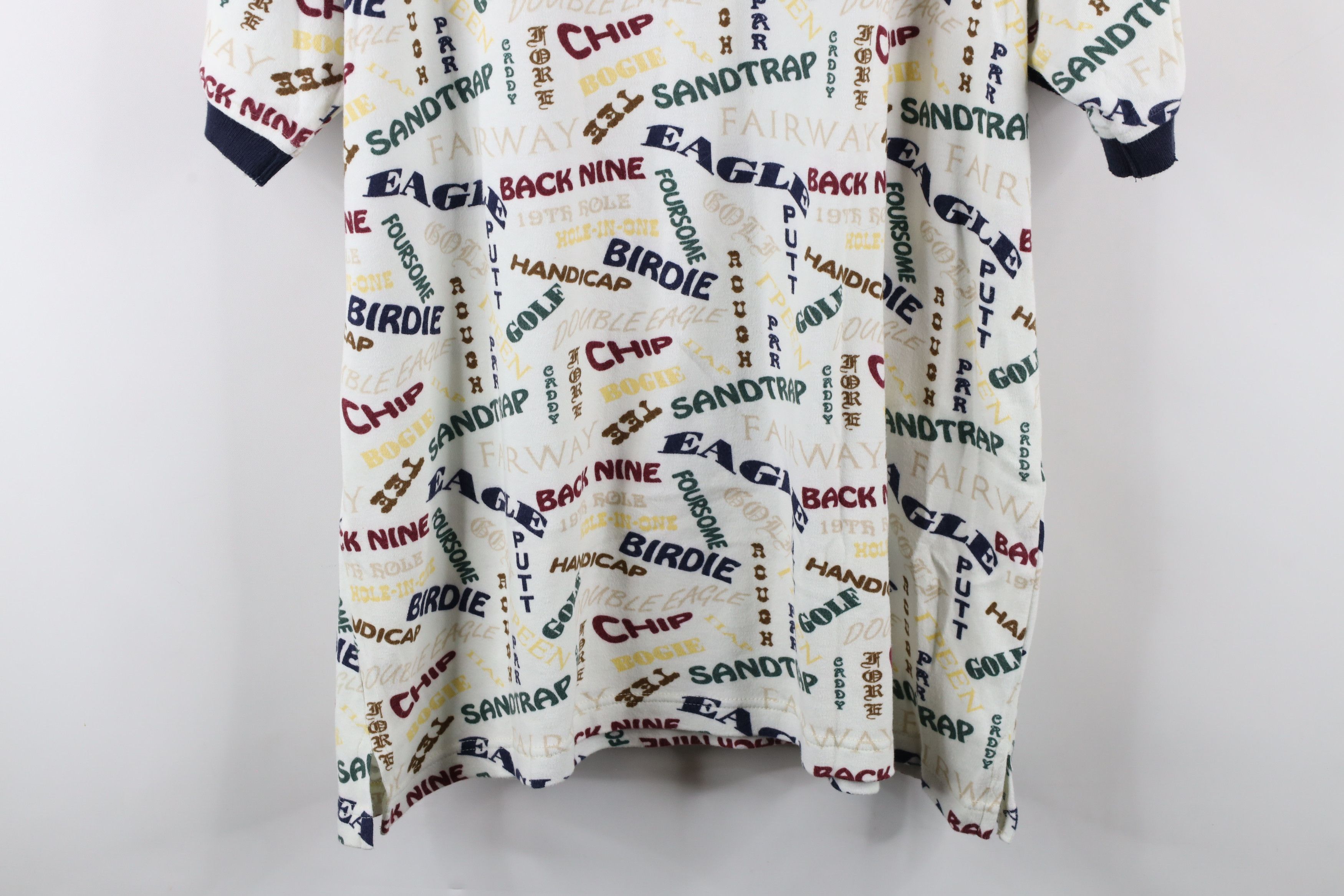 Vintage Vintage 90s Streetwear Over Print Collared Polo Shirt Cotton Size US XL / EU 56 / 4 - 14 Thumbnail