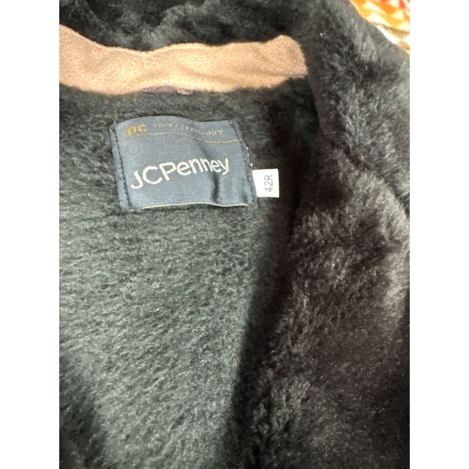 Penn VINTAGE JC Penny Pea Coat Jacket Wool Faux Fur Collar 42R L Mens Brown 70s Regular 42R L Size US XS / EU 42 / 0 - 3 Thumbnail