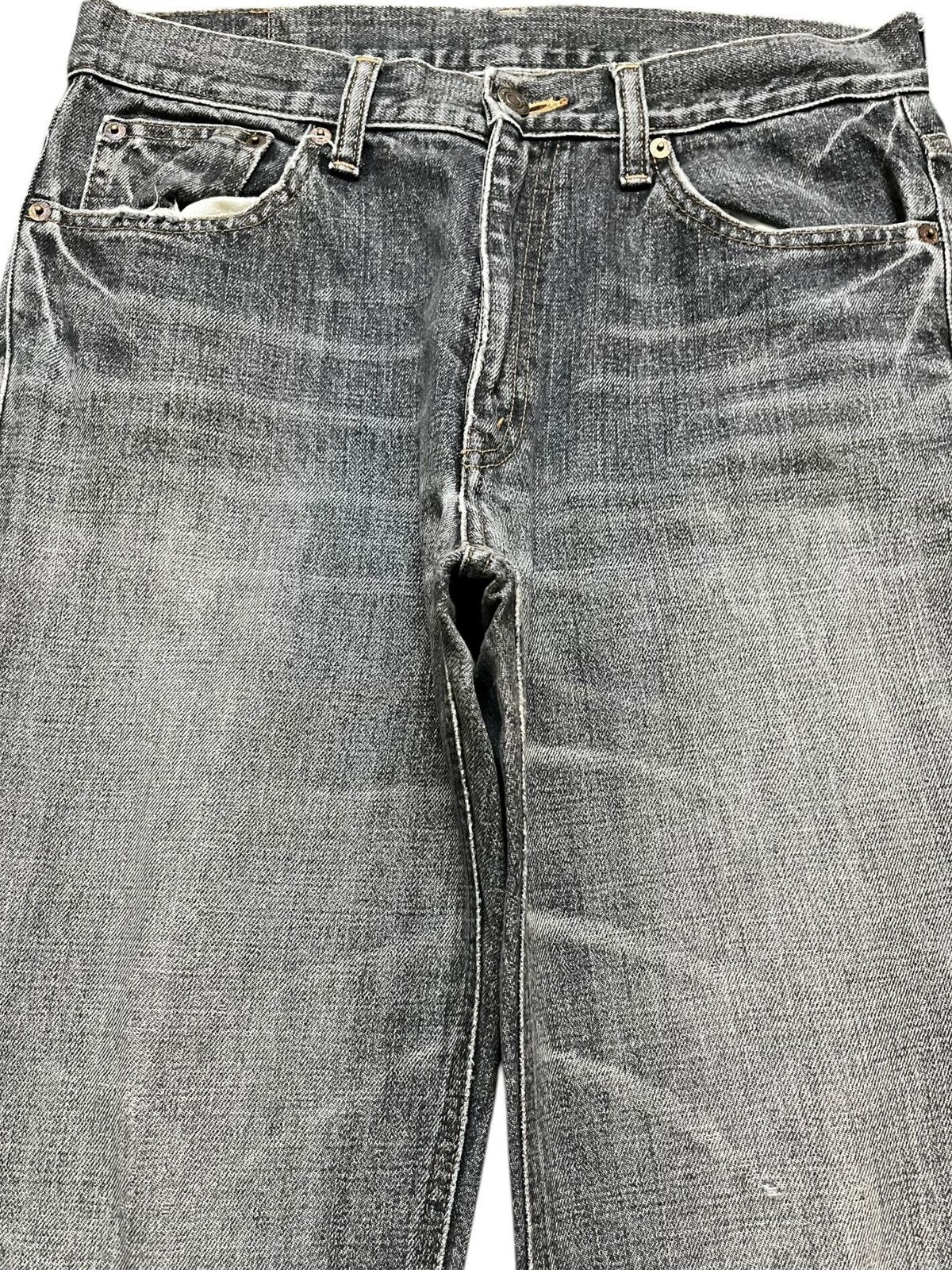 BUFFALO BOBS Vintage Bobson Chessking Flare Faded Whiskering Denim Size US 30 / EU 46 - 2 Thumbnail
