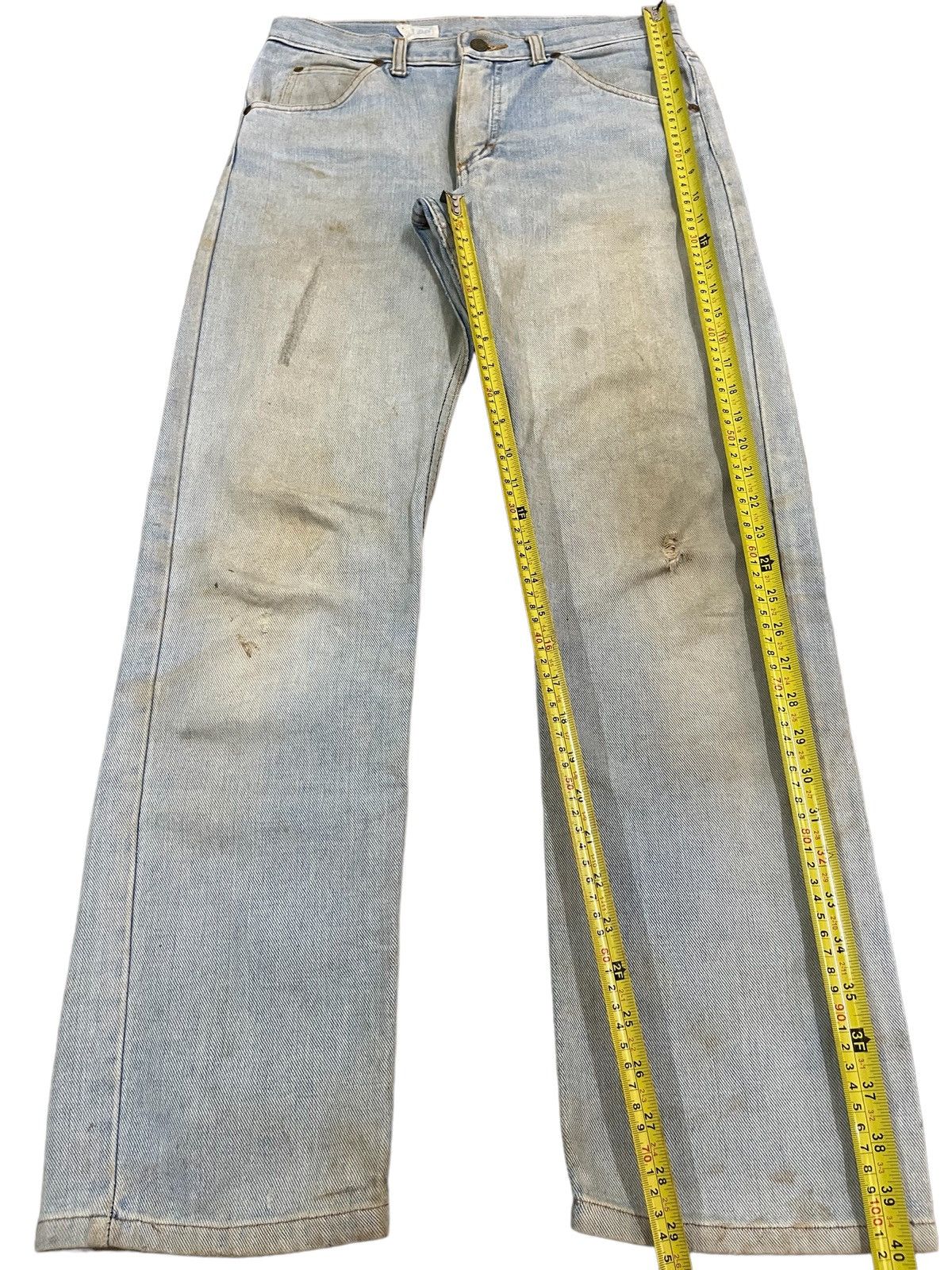 Lee Vintage 90s Lee Yellow Mud Washed Loose Fit Jeans Size US 30 / EU 46 - 13 Thumbnail