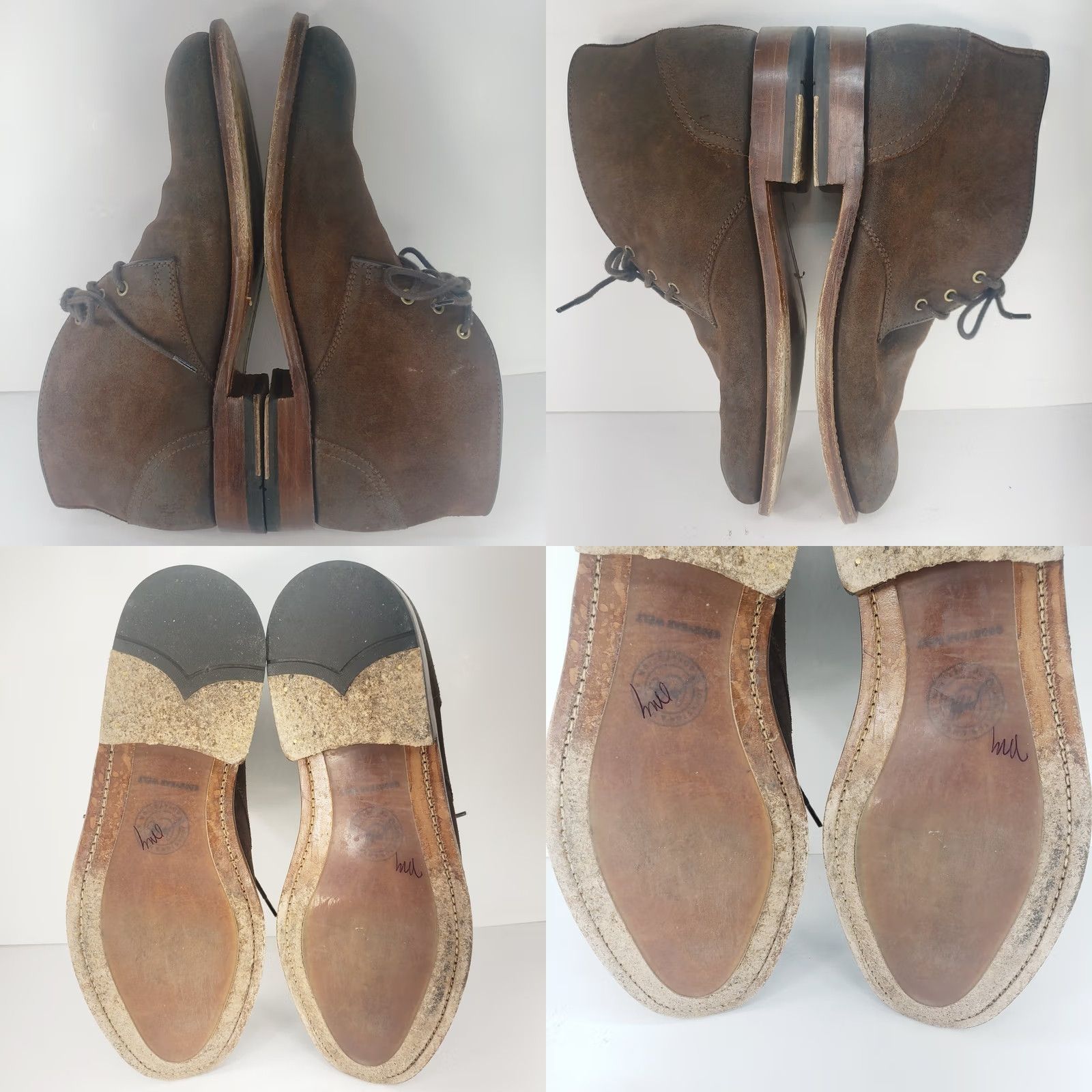 Johnston & Murphy Johnston & Murphy Brown Leather Nubuck Suede Chukka Boots Mens 10.5 Brown Suede Leather Lining Cushioned Insole Leather Outsole Chelsea Style Size US 11 / EU 44 - 8 Thumbnail