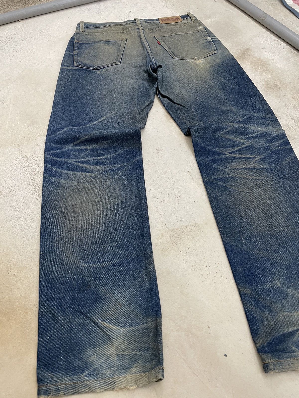 20471120 Work & Street Boys Mud Wash Y2k Distressed Japan Denim A30 Size US 33 - 12 Thumbnail
