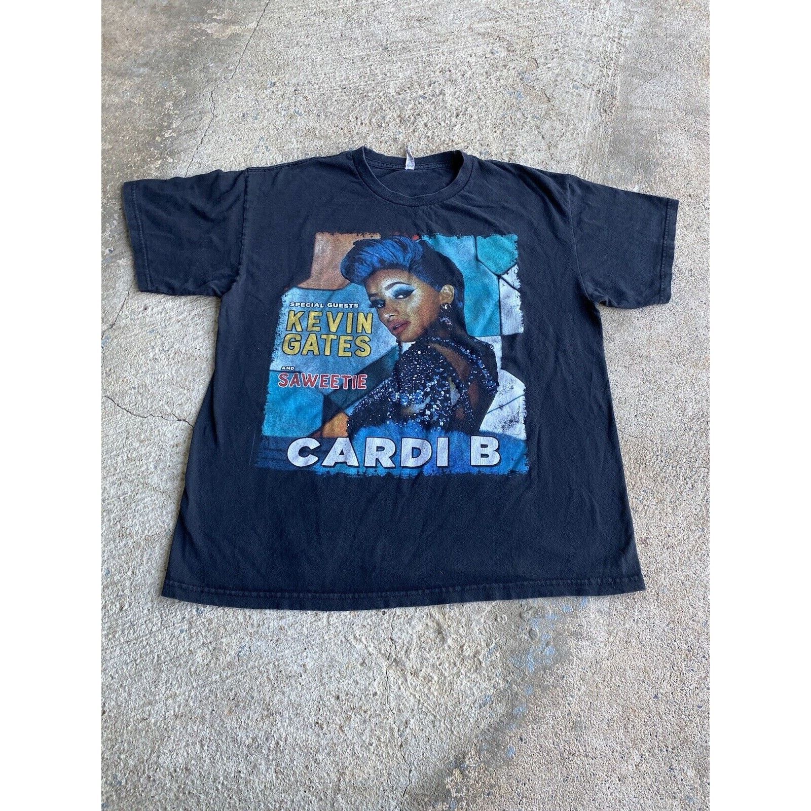Band Tees Cardi B Kevin Gates Saweetie Double Sided Vintage Shirt Size US M / EU 48-50 / 2 - 1 Thumbnail