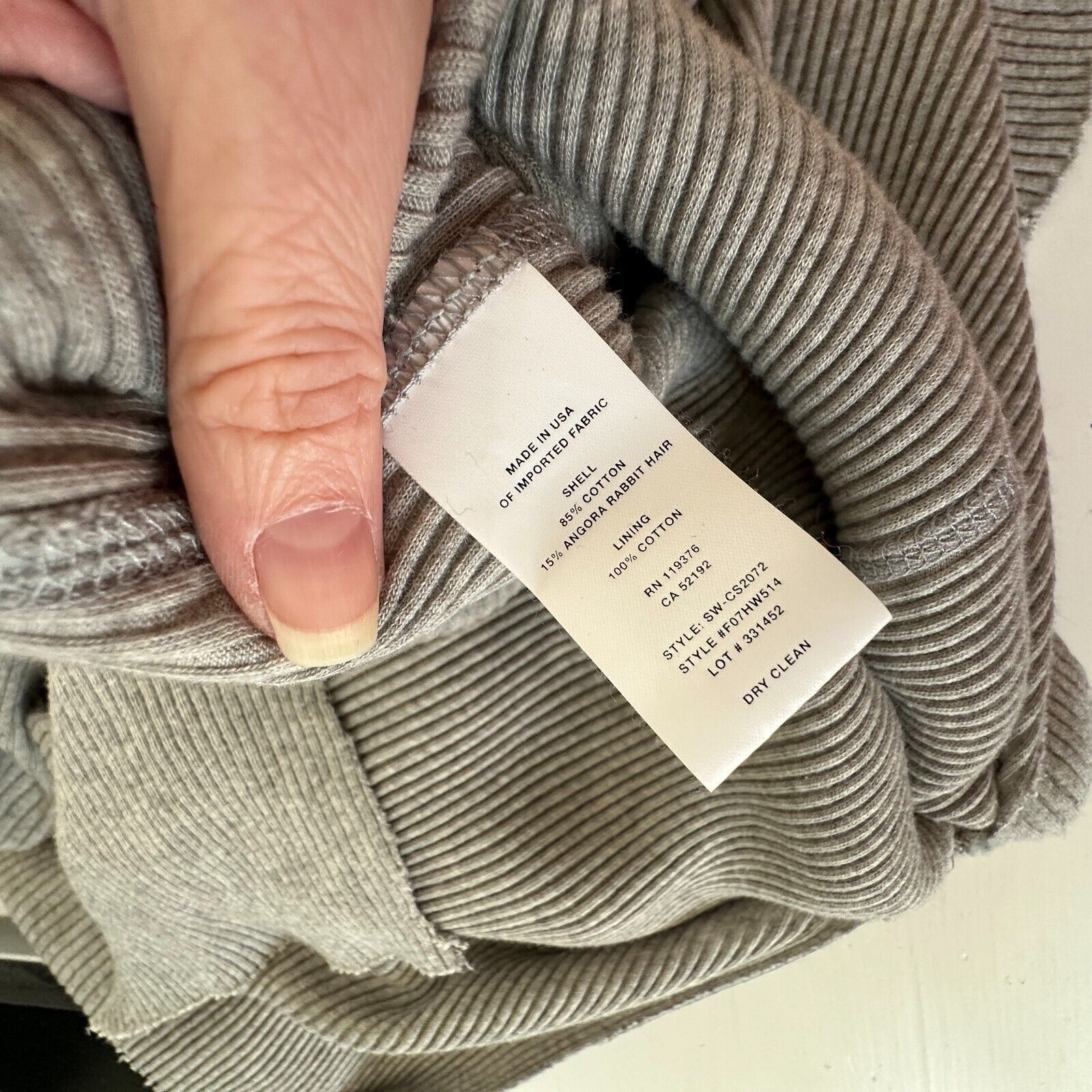 Helmut Lang Helmut Lang Gray Turtleneck Long Sleeve Knit Mini Dress Top Size M / US 6-8 / IT 42-44 - 6 Thumbnail