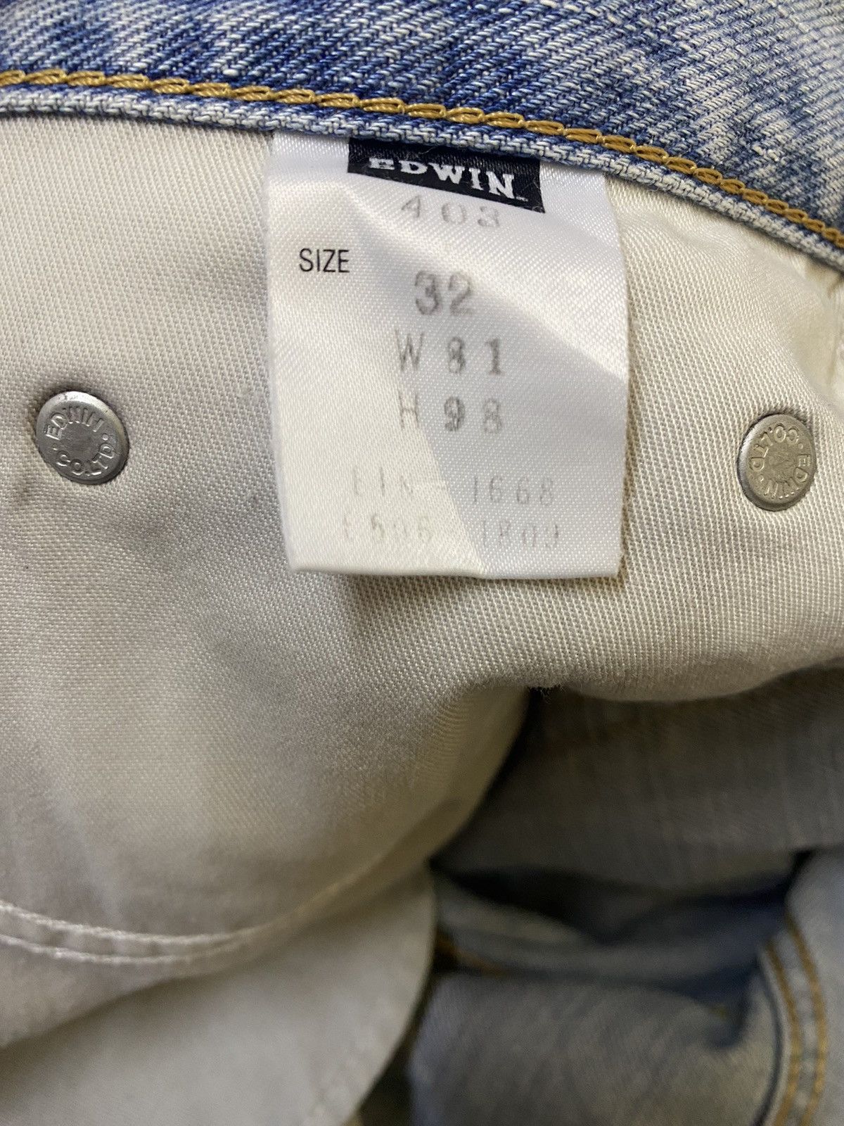 Other Vintage Edwin403 Faded Wash Distressed Loose Jeans Size US 32 / EU 48 - 11 Thumbnail
